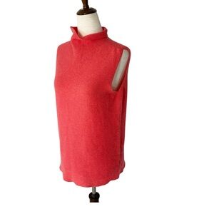 MAISON CASHMERE Sleeveless Mock Neck Sweater
